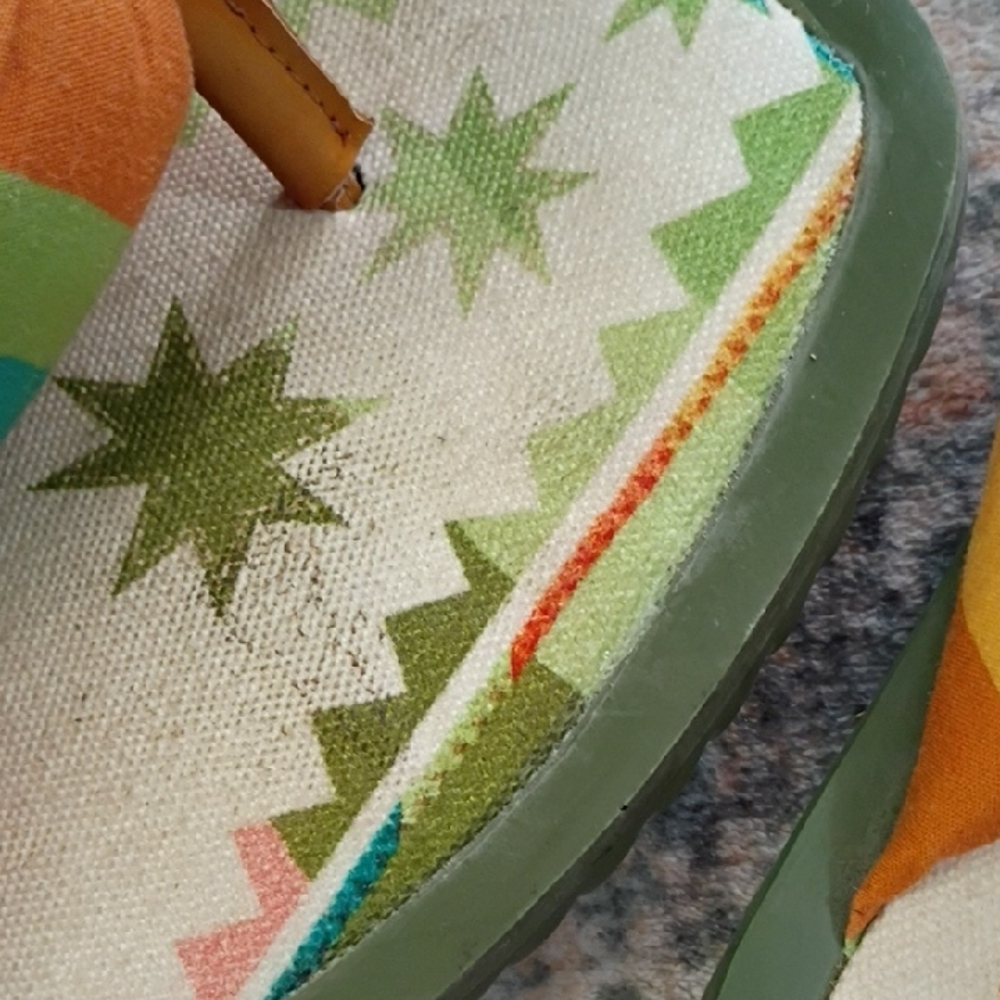 Farm Rio Vibrant Striped Flip Flops - Picture 5 of 6
